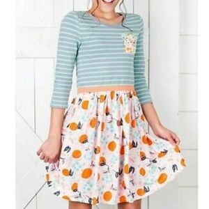NWT Joanna Gaines Dress Matilda Jane 435 Stripes Kid Girls 12 Fresh Squeezed